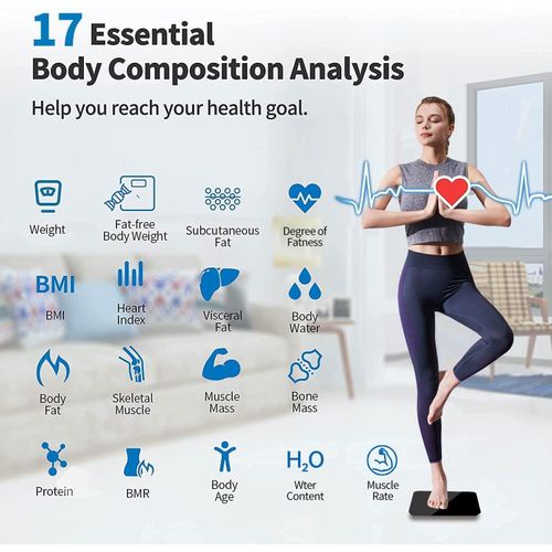Balance Connectée Bluetooth – Pèse Personne Intelligent Avec Analyse Corporelle & App