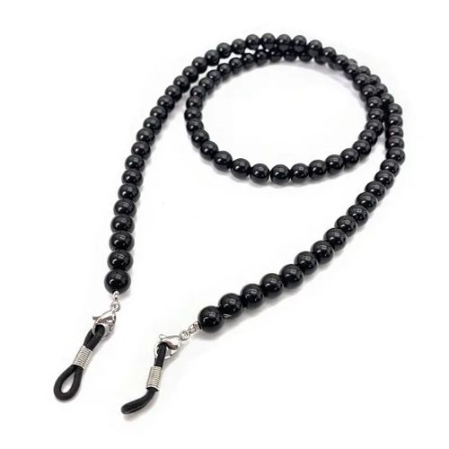 Chaîne De Lunettes Perle Noir Classique