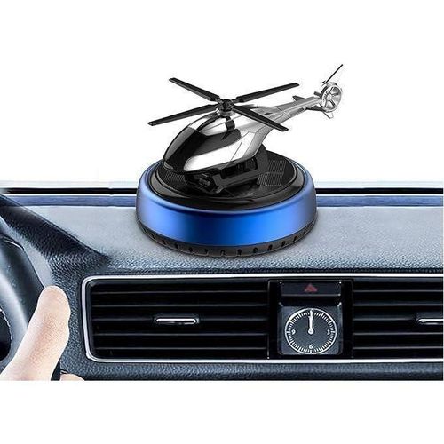 Diffuseur De Parfum De Voiture à Énergie Solaire En Forme D Hélicoptère Bleu