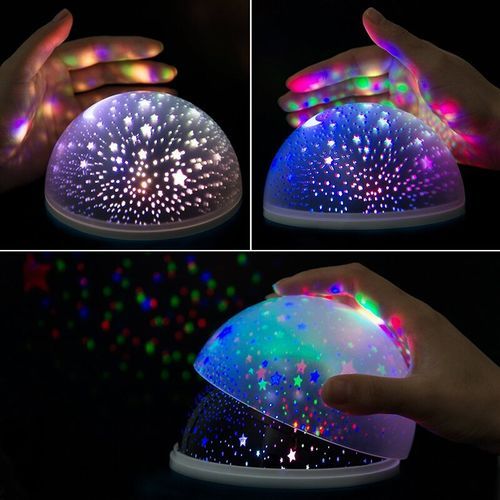 Veilleuse Projecteur Ciel Étoilé Rotative – Lampe LED USB pour Sommeil Bébé et Enfant