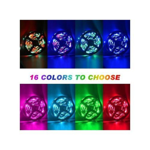 Led Strip Light 5m Flexible Étanche 16 Couleurs Haute Qualité Avec Télécommande thumbnail 3