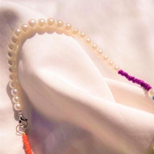 Collier Perle White & Colorful Half / Half thumbnail 3