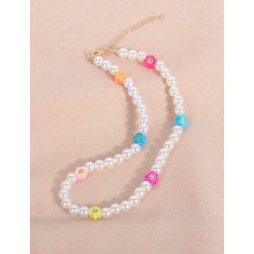 Colorful Flower Emoji Collier & Perle Simple thumbnail 3