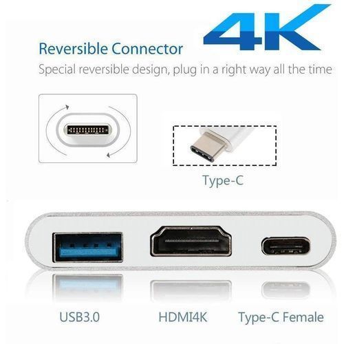 Adaptateur 4k Usb Type-c Vers /4k Usb3.0 / Usb 3.1 Usb-c 4k