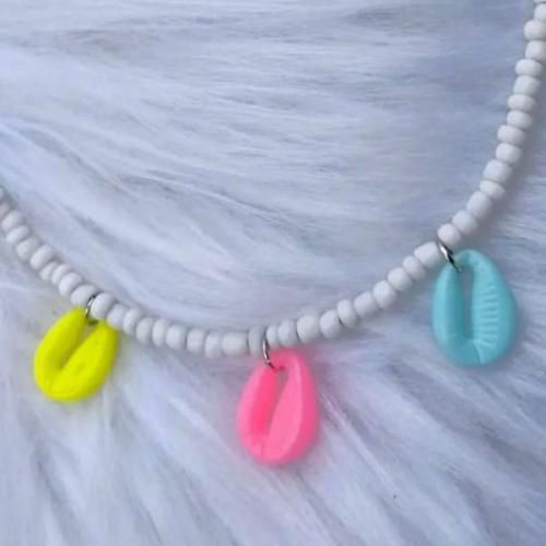 Collier Blanc & Colorful Wed3a Coquillage thumbnail 3