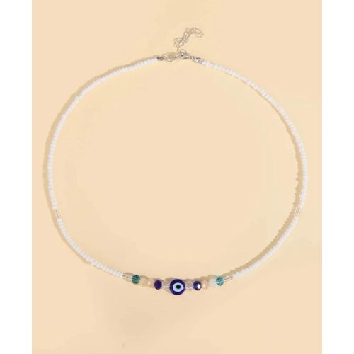 Collier White & Cristal & Blue Eye