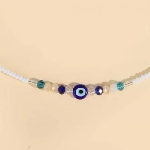 Collier White & Cristal & Blue Eye thumbnail 3