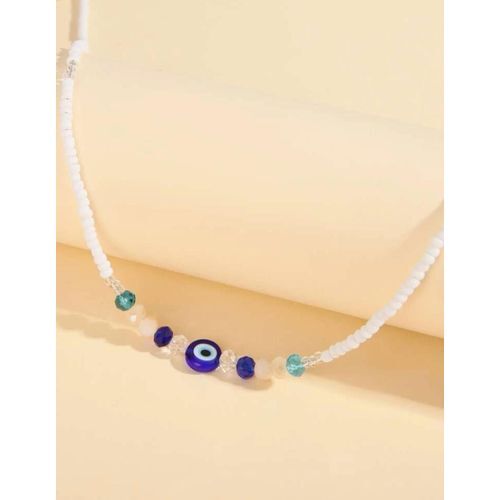 Collier White & Cristal & Blue Eye
