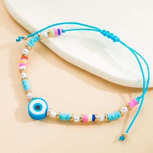Bracelet Perle Ciel Heishi & Ciel Big Oeil
