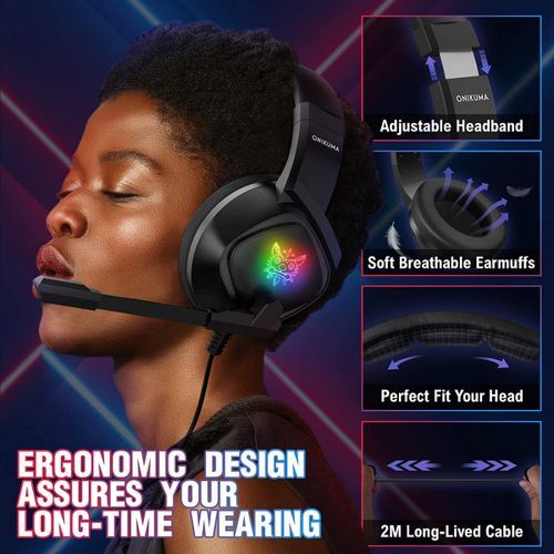 Onikuma Casque De Gamer Compatible Pour Ps4, Xbox One, Téléphones , Pc