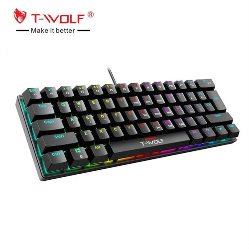 T-wolf Clavier Gaming Mécanique T61 Rgb Blue Switch - Noir thumbnail 3