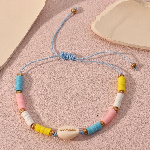 Bracelet Pink Jaune Ciel Blanc & Wed3a Coquillage