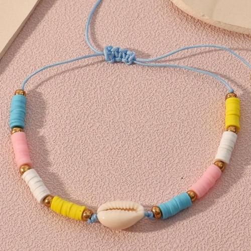 Bracelet Pink Jaune Ciel Blanc & Wed3a Coquillage
