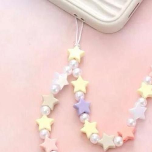 Sangle Lanière Phone Strap White & Etoile + Sticker Choose thumbnail 3