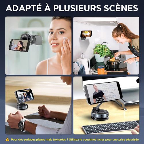 Support Téléphone Voiture Magnétique Ventouse, Compatible Avec Magsafe thumbnail 3