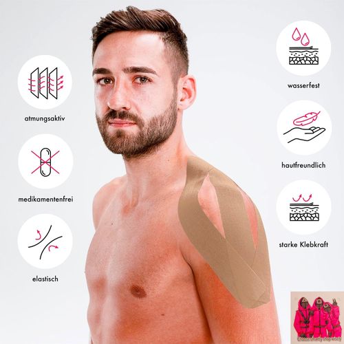Kinesiology Tape Bandes De Kinésiologie Sport Pour Récupération Muscles + Sticker Choose thumbnail 2