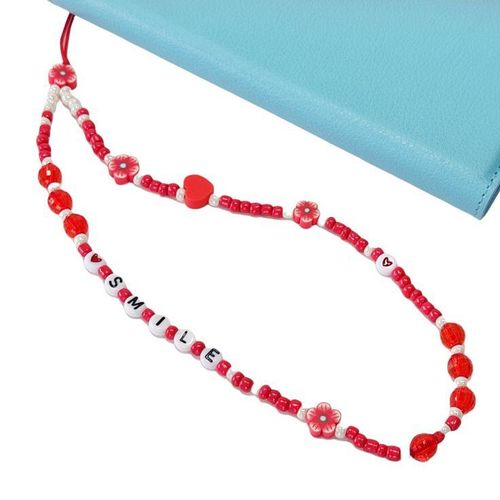 Sangle Lanière Phone Strap Rouge Smile