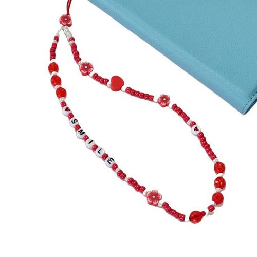 Sangle Lanière Phone Strap Rouge Smile