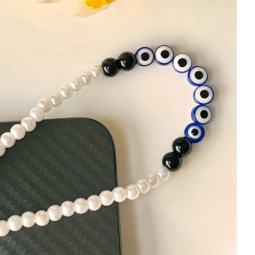 Lanière Strap Evil Eye Blue & White & Black Perle Classique
