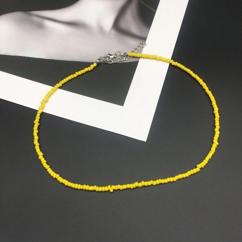 Collier Jaune Classique Et Simple