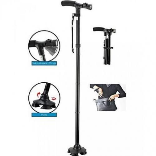 Canne De Marche - Magic Cane Pliable En Aluminium Bâton Vieil Homme Bâton De Marche