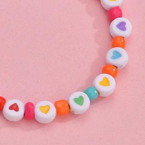 Bracelet Perle Multi Couleurs Hearts Coloré thumbnail 3