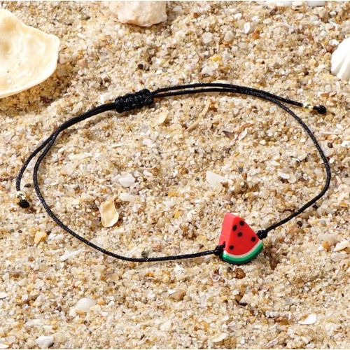 Bracelet Fil Noir & Water-melon Pastèque Emoji