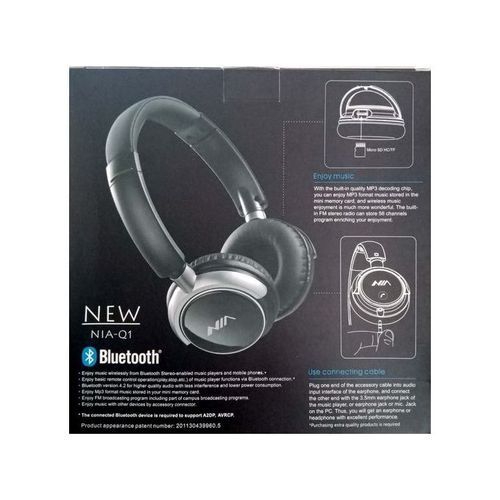 Casque Bluetooth Microphone Radio Fm Support Micro Sd Auxiliaire