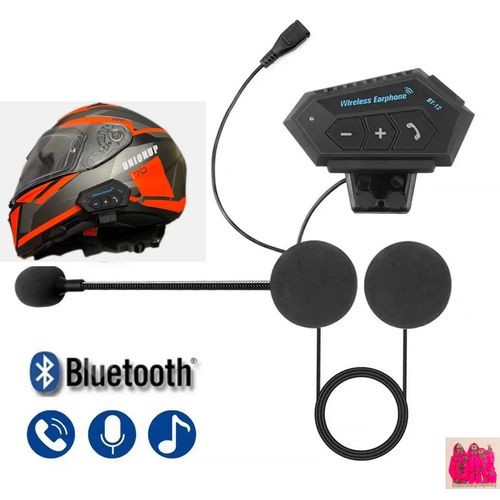 Kit Bluetooth Casque De Moto Puissant + Sticker thumbnail 1