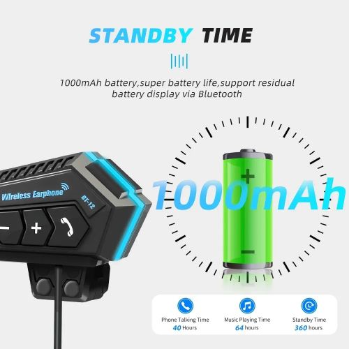 Kit Bluetooth Casque De Moto Puissant + Sticker thumbnail 3