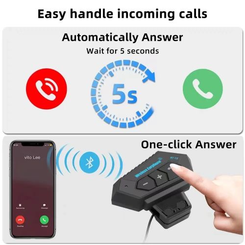 Kit Bluetooth Casque De Moto Puissant + Sticker thumbnail 2