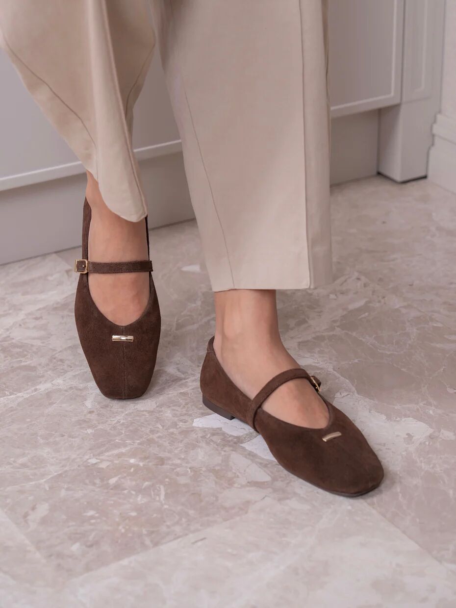 Ballerines Mary Jane En Cuir