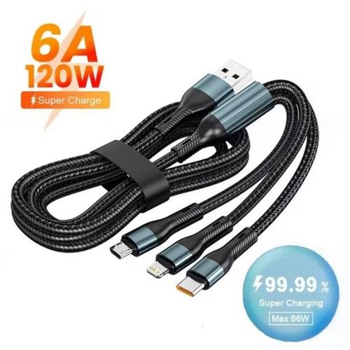 Câble De Données Turbo 3 En 1 Tressé