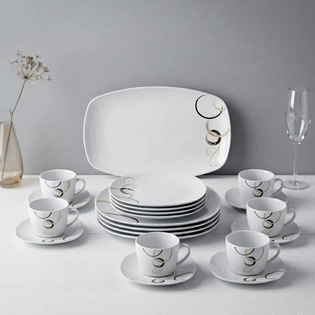 Service De Table - 19 Pièces - Motifs Colorés - Compatible Lave-vaisselle thumbnail 4