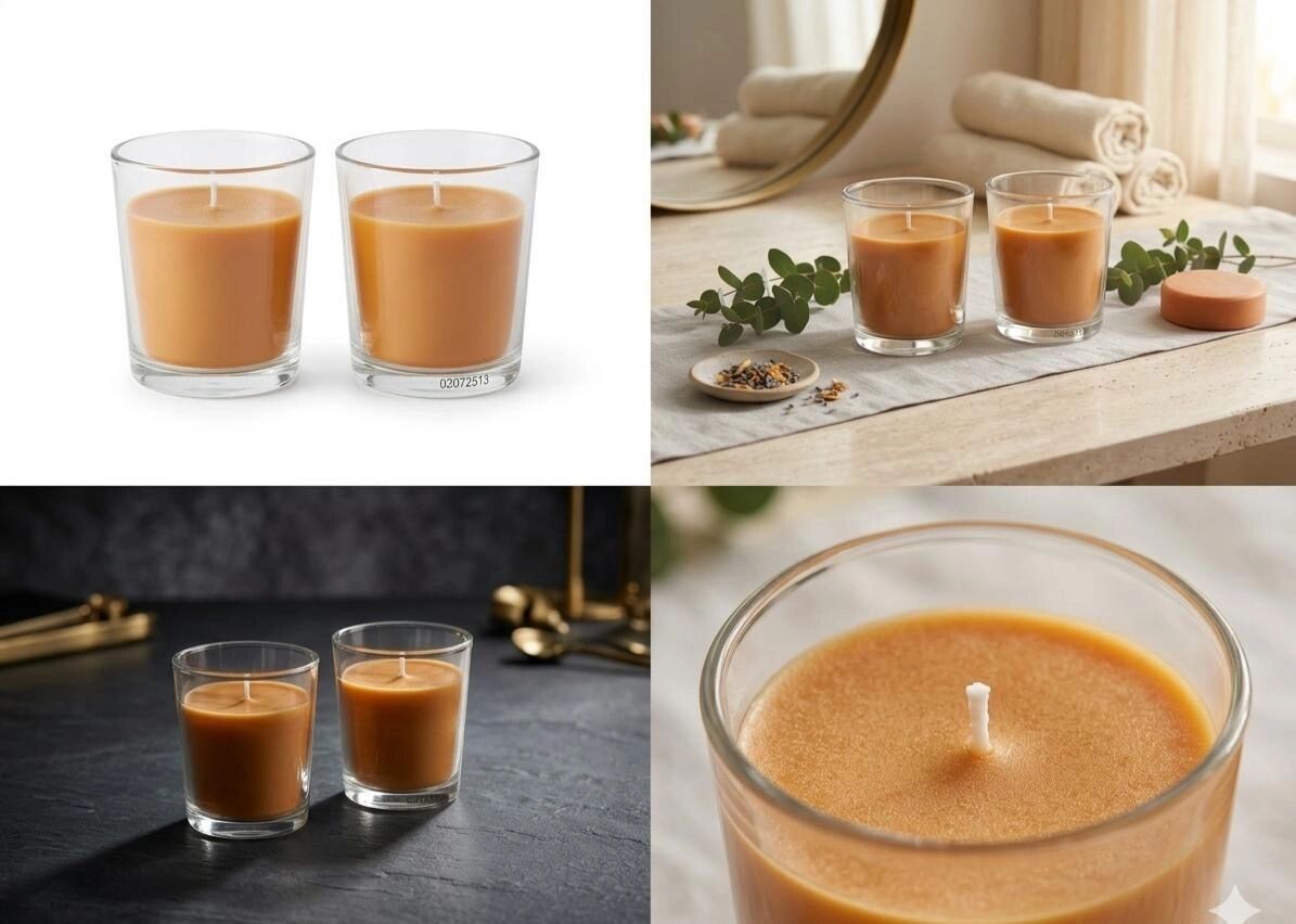 Lot De 2 Bougies Parfumées Artisanales - Cire Naturelle Cannelle-durale