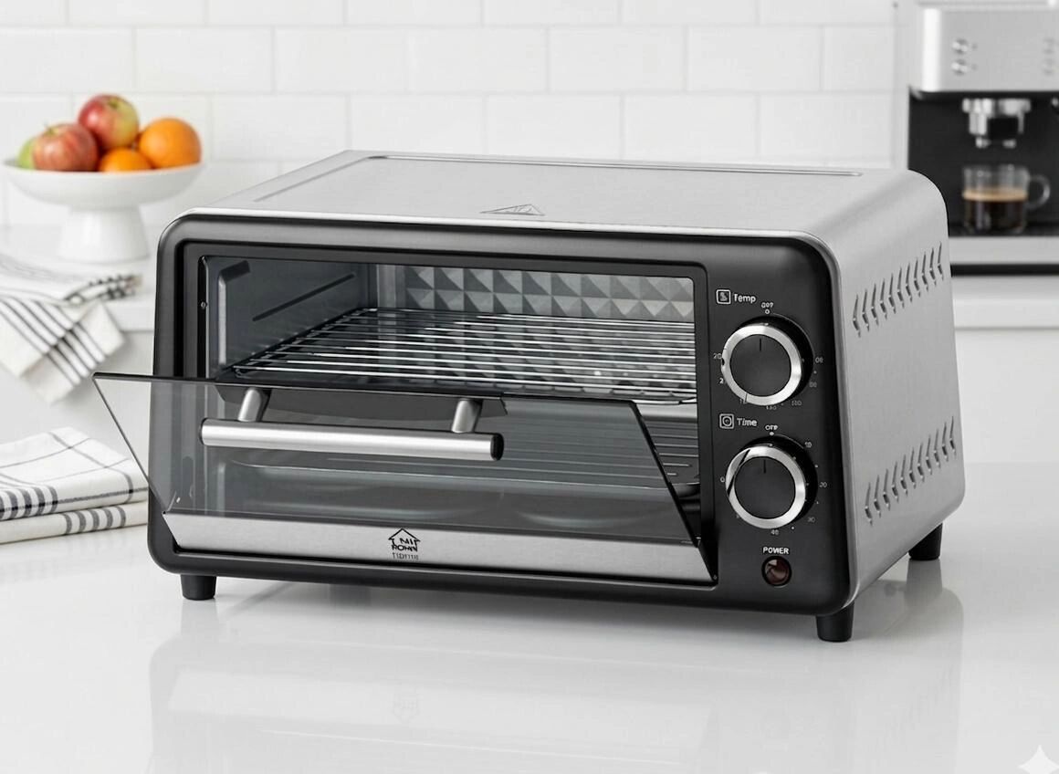 Mini Four Électrique 9 L 650w Avec Minuterie 60 Min Et Température Réglable Inox