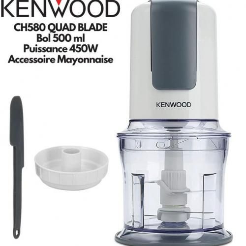 Hachoir Electrique 3 En 1 Bol 500 Ml 4 Lames En Inox + Accessoire Mayonnaise