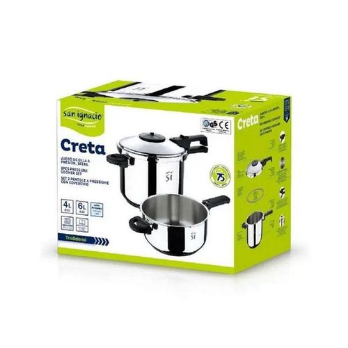 Cocotte-minute Rapid Inox 6 L + 4 L Creta Set 3 Pièces