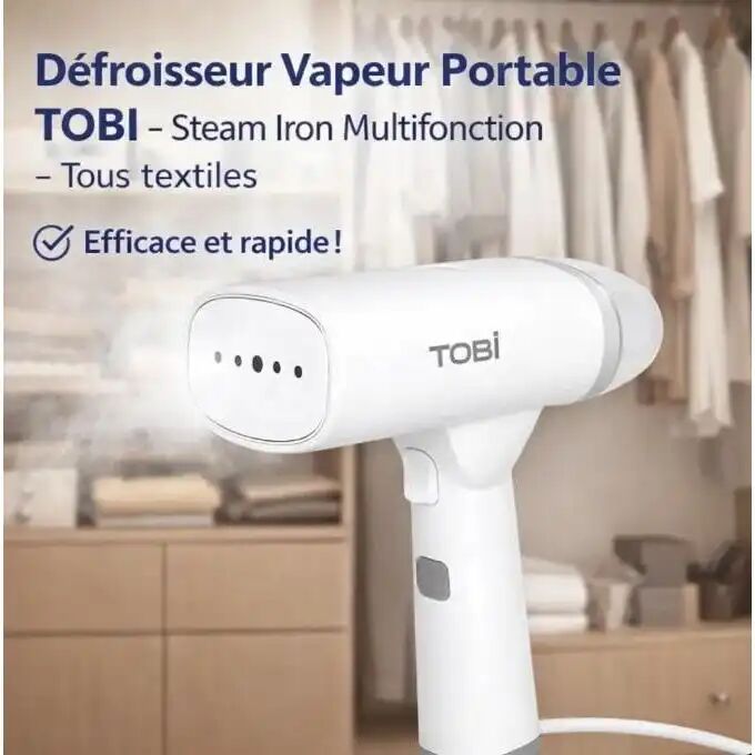 Défroisseur À Main Vapeur Tobi Défroisseur Qualité Chauffage Rapide Et Vapeur Puissante, Couleur Et Design Aléatoire thumbnail 4