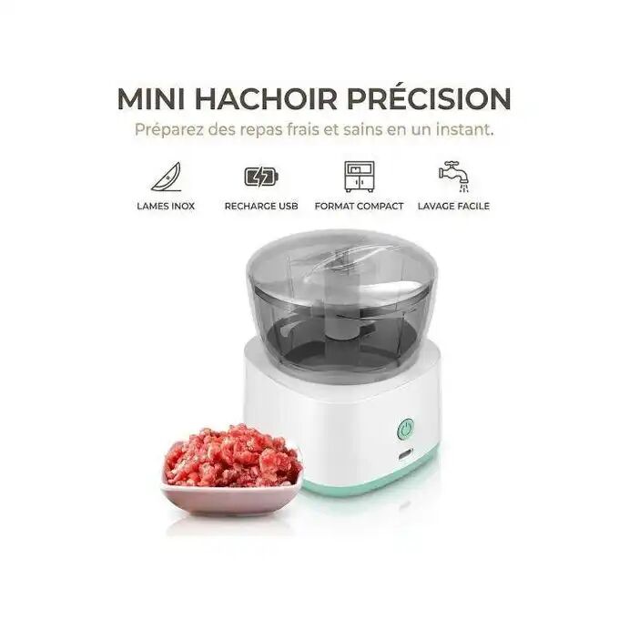 Mini Robot De Cuisine Électrique Compact – Hachoir Portable Haute Performance