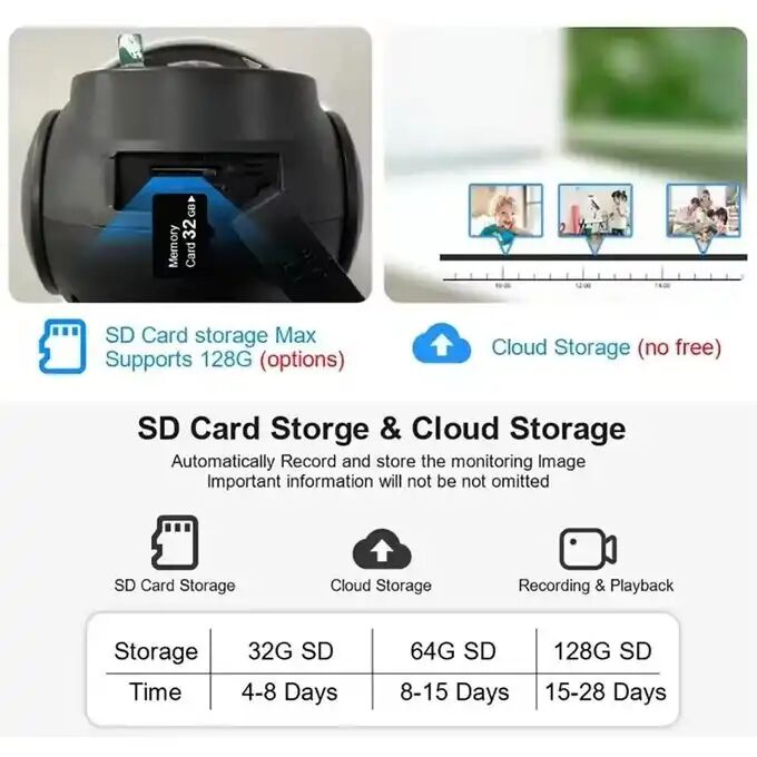 Double Caméra De Sécurité Solaire Extérieure Surveillance Wifi Couleur Et Design Aleiatoire