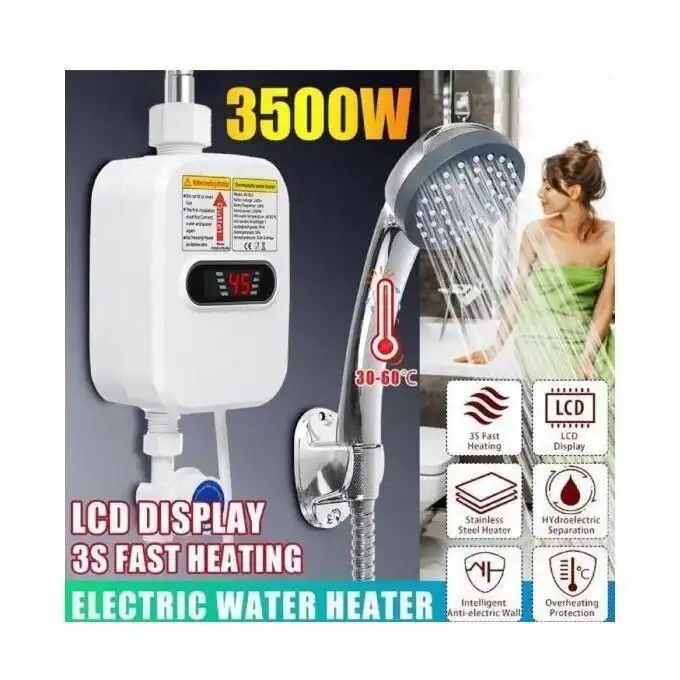 Chauffe-eau Électrique Compact Eau Chaude Immédiate Robinet Intelligent,design Aléatoire
