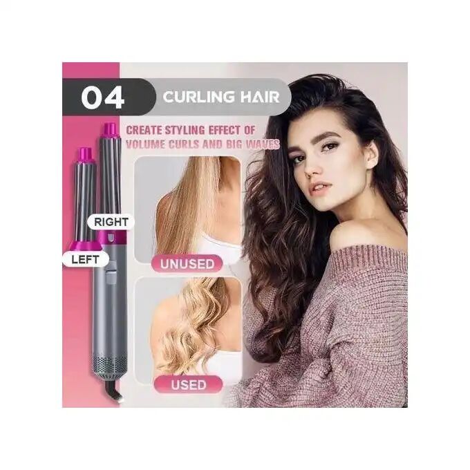 Séchoir Cheveux 5 In 1 Brosse A Air Chaud Multifonctions Électrique thumbnail 3