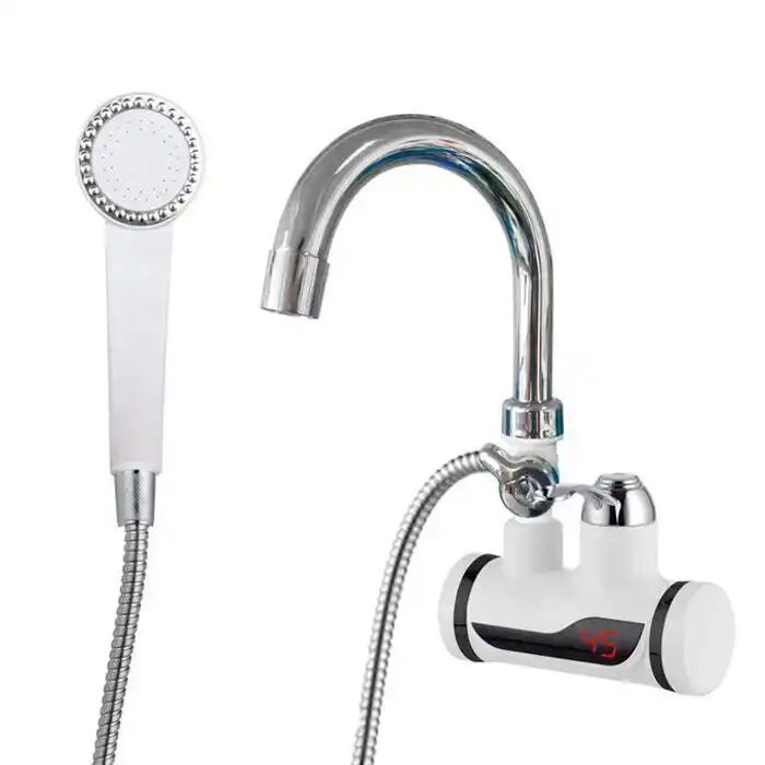 Robinet Électrique Chauffe-eau Instantané Sans Réservoir Pour Cuisine Eau Chaude En Quelques Sec, Design Aléatoire thumbnail 3