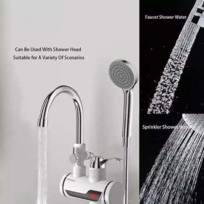 Robinet Électrique Chauffe-eau Instantané Sans Réservoir Pour Cuisine Eau Chaude En Quelques Sec, Design Aléatoire