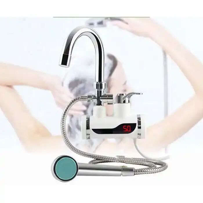 Robinet Électrique Chauffe-eau Instantané Sans Réservoir Pour Cuisine Eau Chaude En Quelques Sec, Design Aléatoire