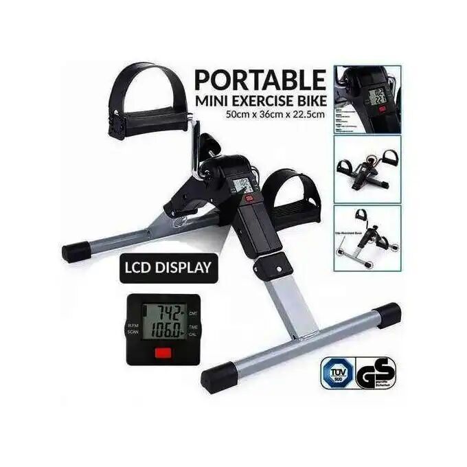 Mini Pédalier Dexercice Compact, Vélo De Bureau Pour Jambes Et Bras Avec Résistance Réglable, Écran Lcd thumbnail 2