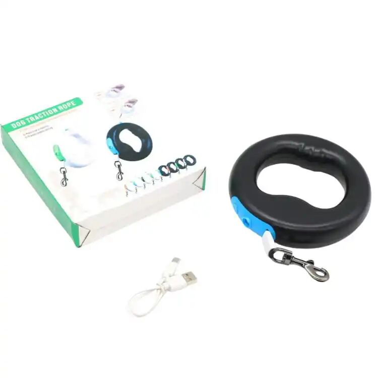Laisse Rétractable Multifonction Avec Lampe Intégrée, Robuste Et Légère, Pour Chiens – Couleur Aléatoire