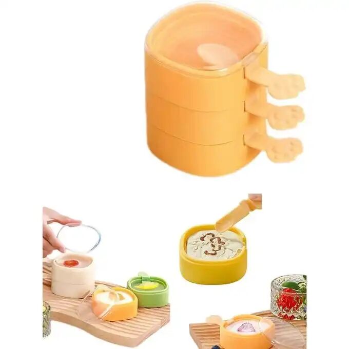 Moules À Glace En Silicone, Nouveaux Moules Créatifs Multicouches, Moules À Glace couleur Aléatoire thumbnail 3