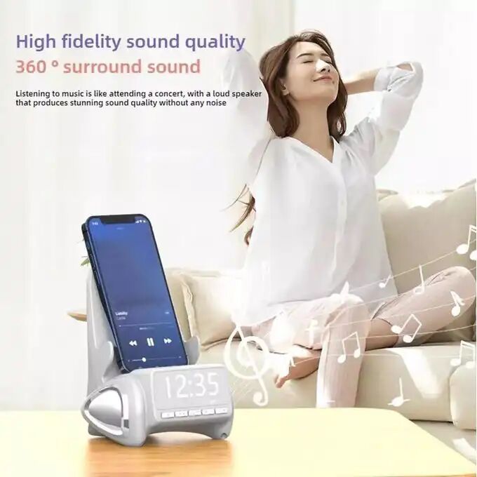 Support 5 In1 De Chargement Sans Fil - Avec Haut Parleur Bluetooth Sans Fil thumbnail 3